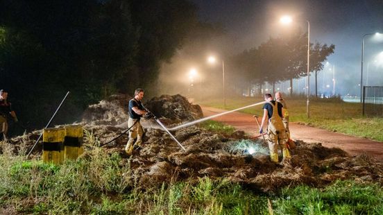 Veel rook bij hooibrand in Arnhem
