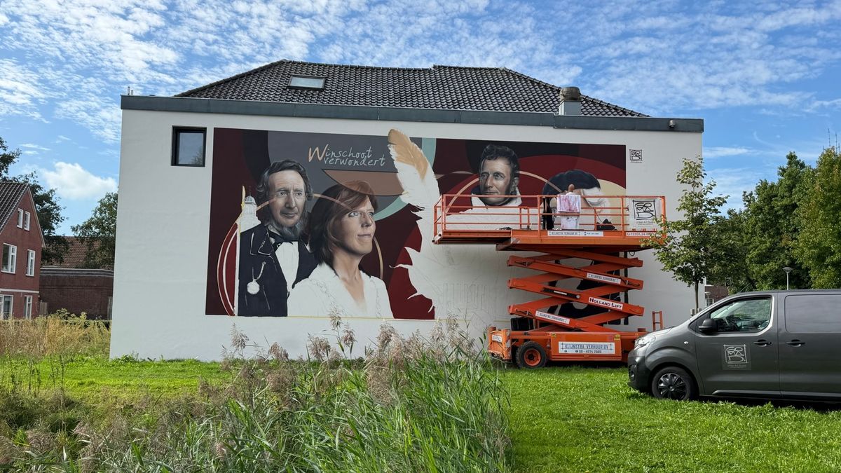 Grote muurschildering in Winschoten vertelt 200 jaar stadsgeschiedenis
