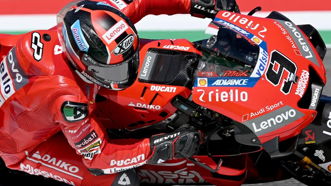 Danilo Petrucci pakte in Mugello zijn eerste zege in de MotoGP (Rechten: EPA/Claudio Giovanni)