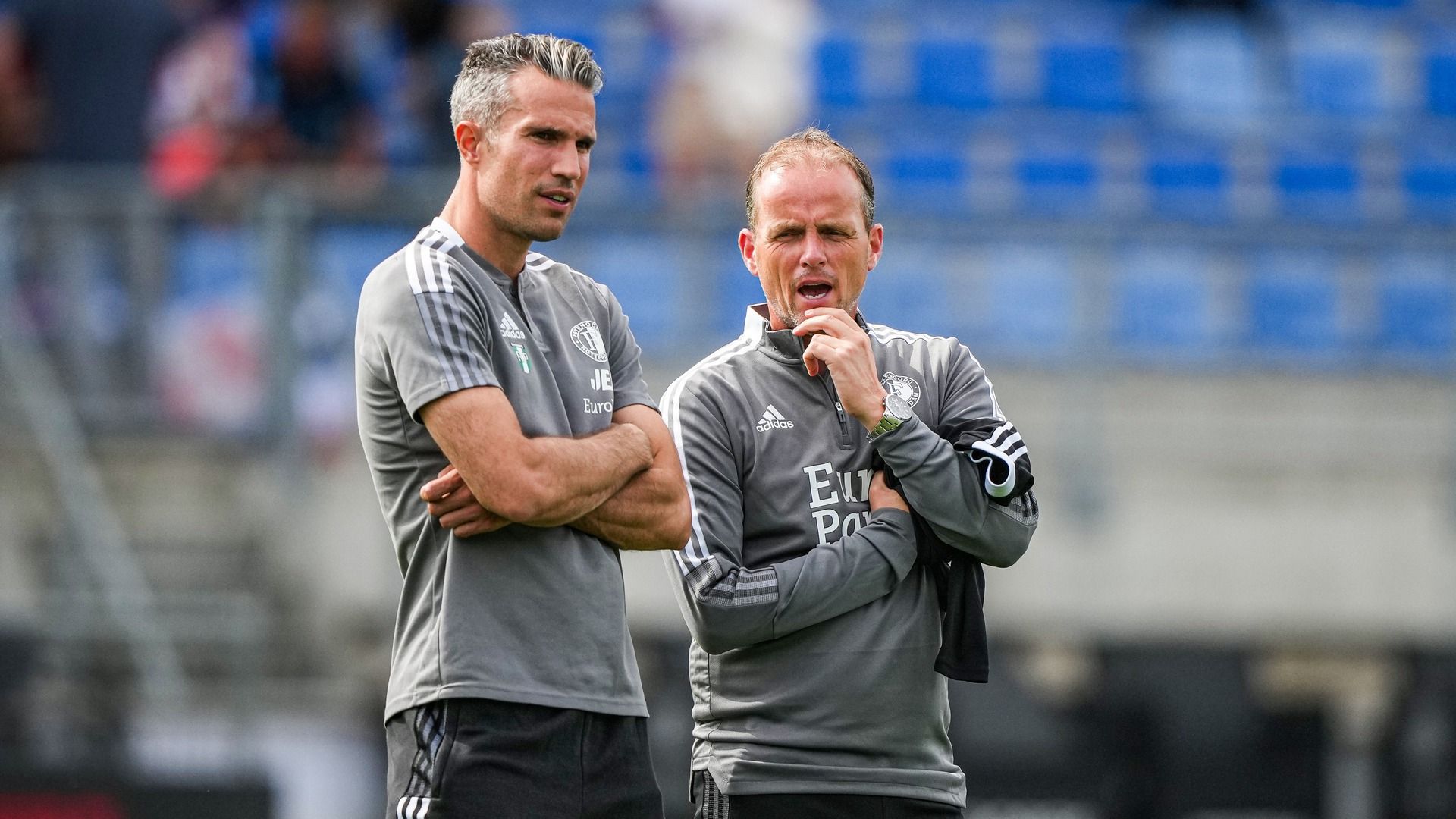 Sipke Hulshoff (rechts) met oud-topvoetballer Robin van Persie