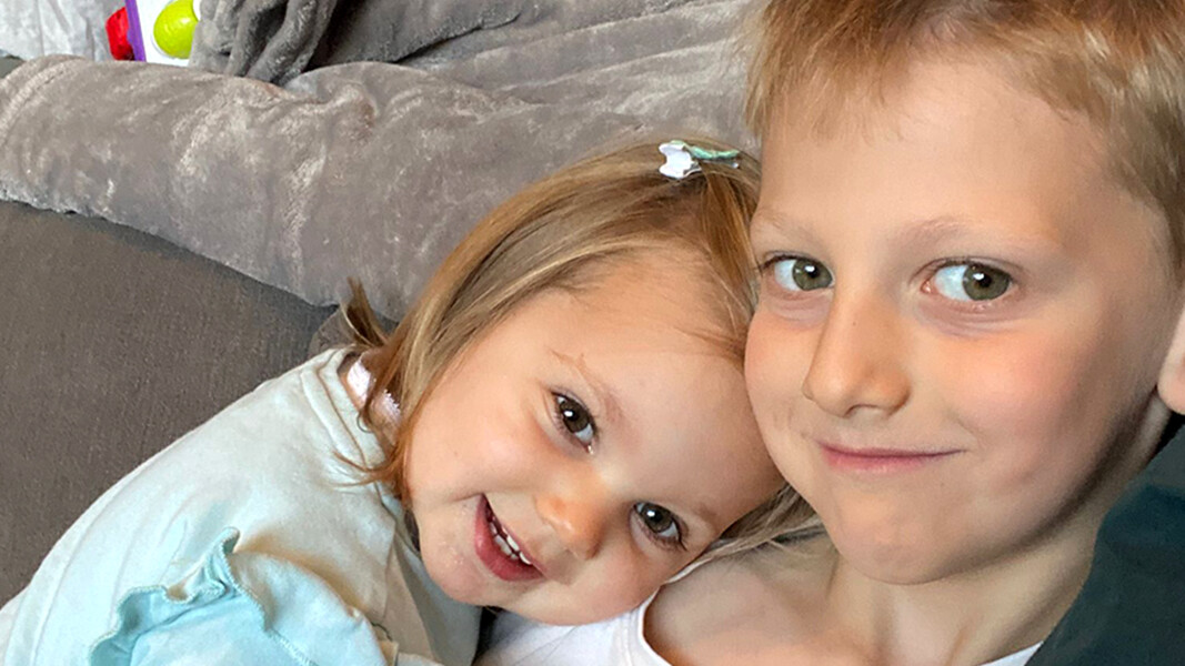 Sytze zijn kinderen: Lily (2) en Jamie (6)