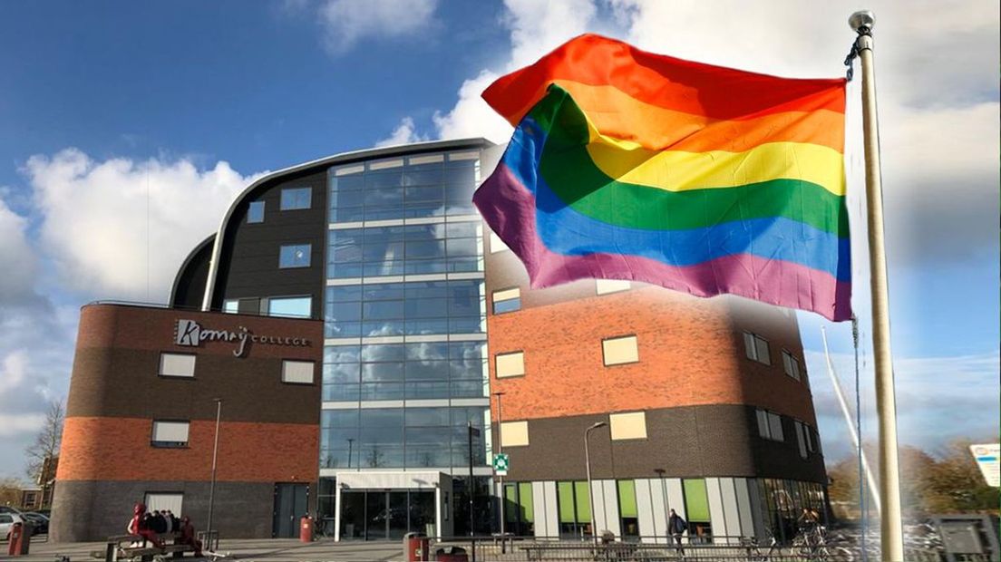 Het Gerrit Komrij College wil met de gekleurde trappen zeggen dat iedereen welkom is.