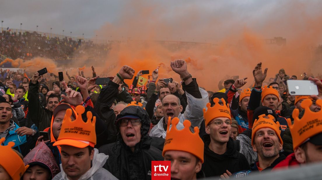 Het Nederlandse publiek tijdens de Motocross of Nations (Rechten: RTV Drenthe/Kim Stellingwerf)