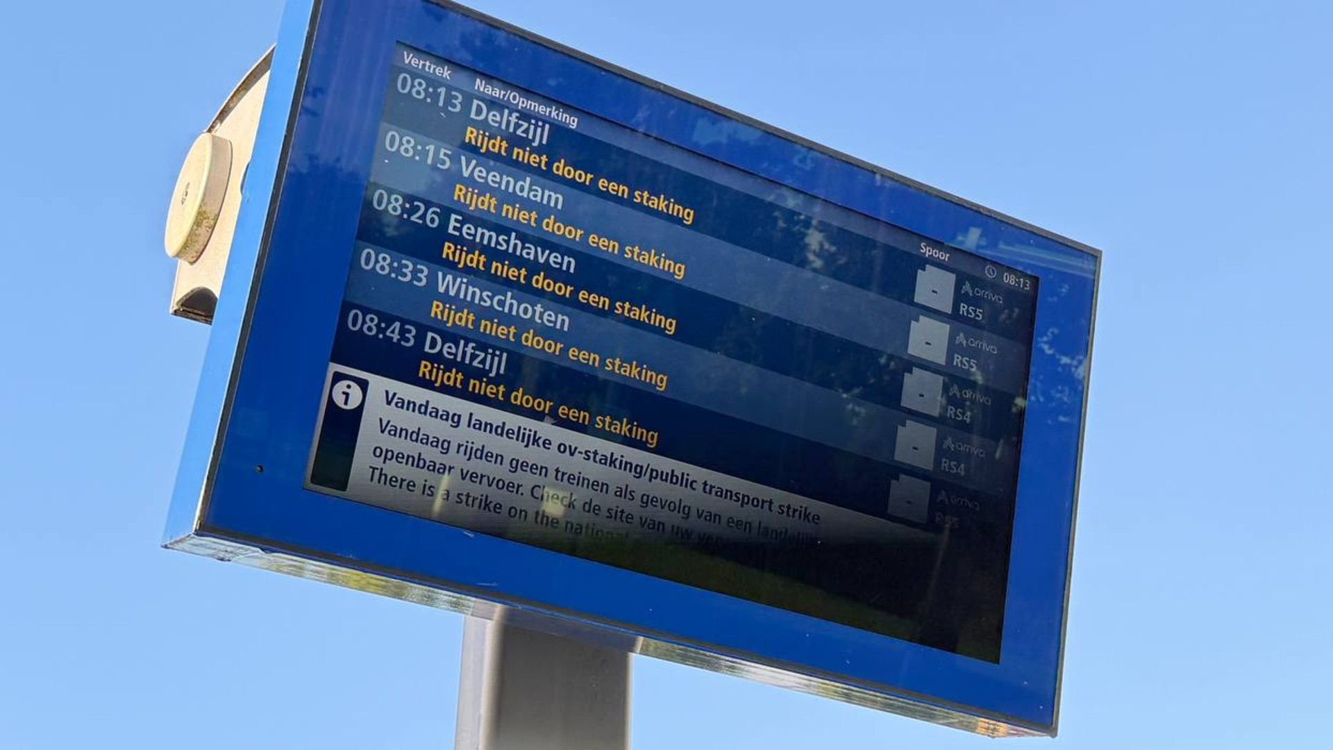 De treinen rijden niet
