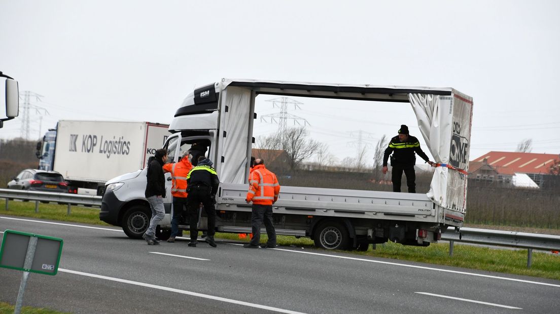 Geschaarde vrachtwagen