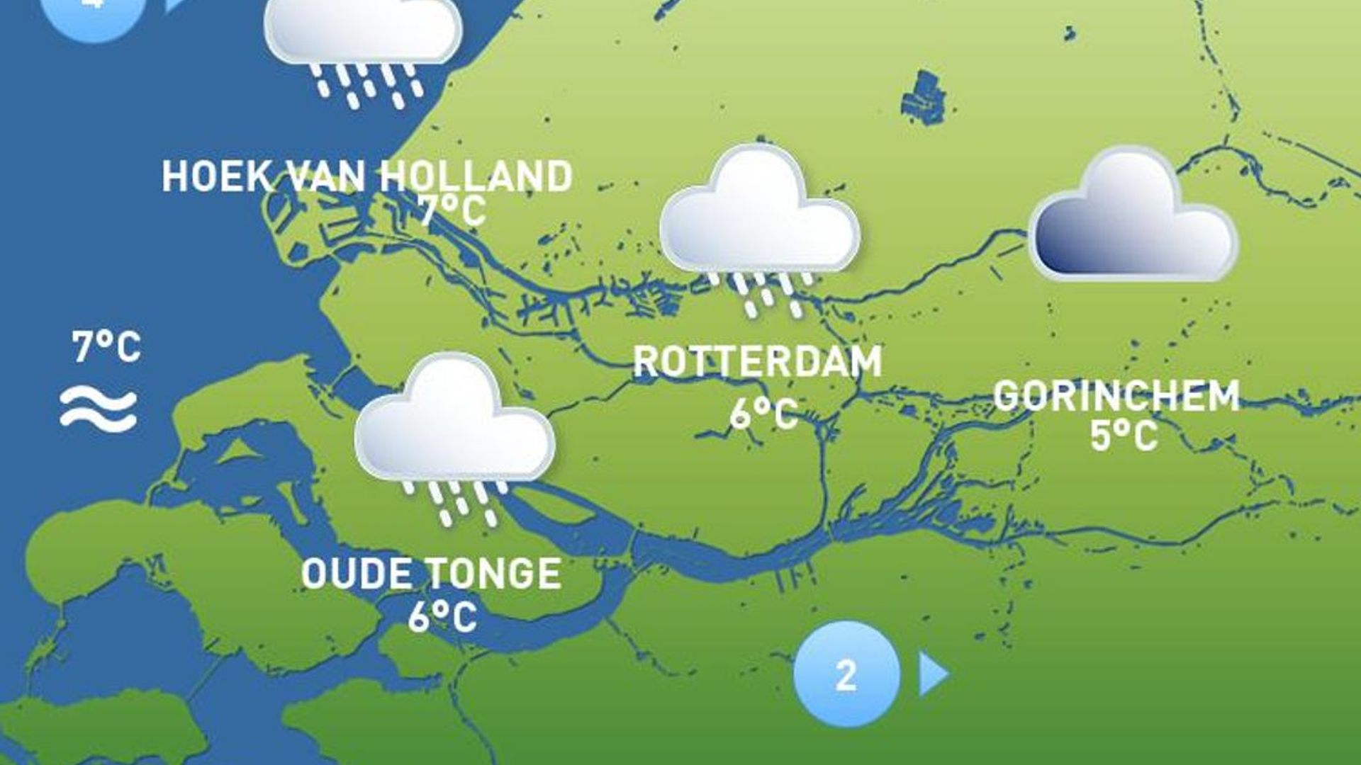 Het weer van vandaag: nevelig en soms regen - Rijnmond