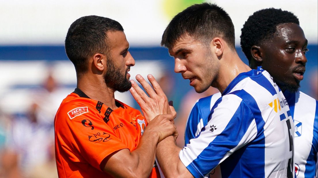 Wedstrijdbeeld van vorig seizoen uit de derby tussen Quick Boys en Katwijk