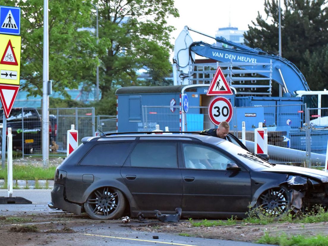 De auto waarmee verdachten dinsdag crashte in Utrecht