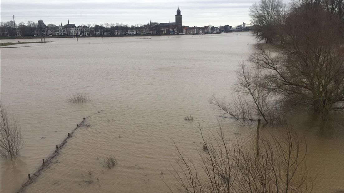 Hoog water in Deventer