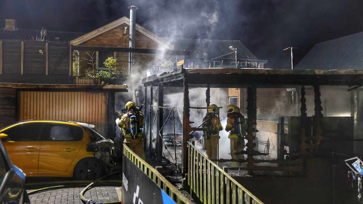 Grote stroomstoring na brand bij loods Leersum
