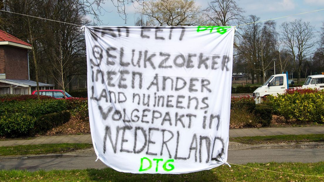 Spandoeken voor het protest