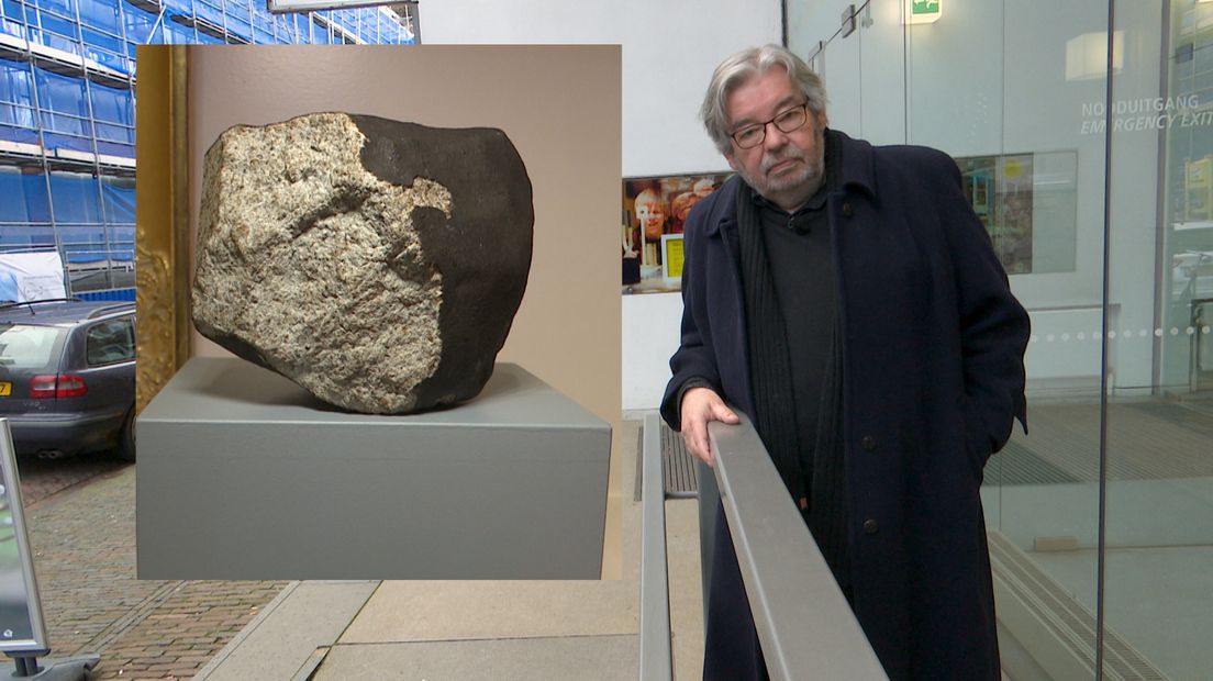 Van Rossem: "Utrecht heeft de grootste meteoriet van Nederland, maar hij wordt pas interessant onder een microscoop."