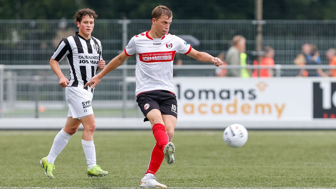 Bas Wobbes van Hoogland scoorde als enige tegen Westlandia