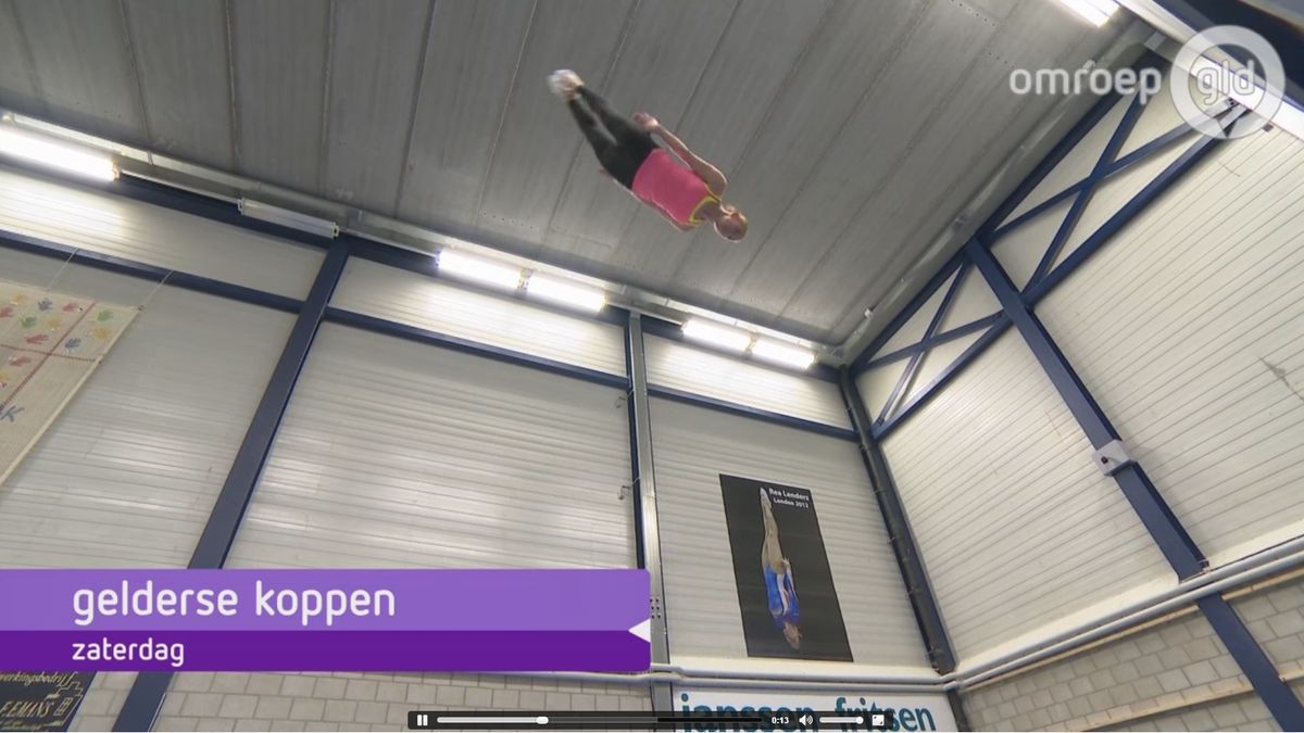 Trampolinespringster Boersma uit Zuilichem: 'Ik wil stoppen op mijn top'