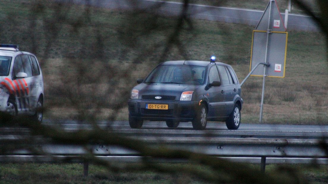 Gekantelde vrachtwagen A1