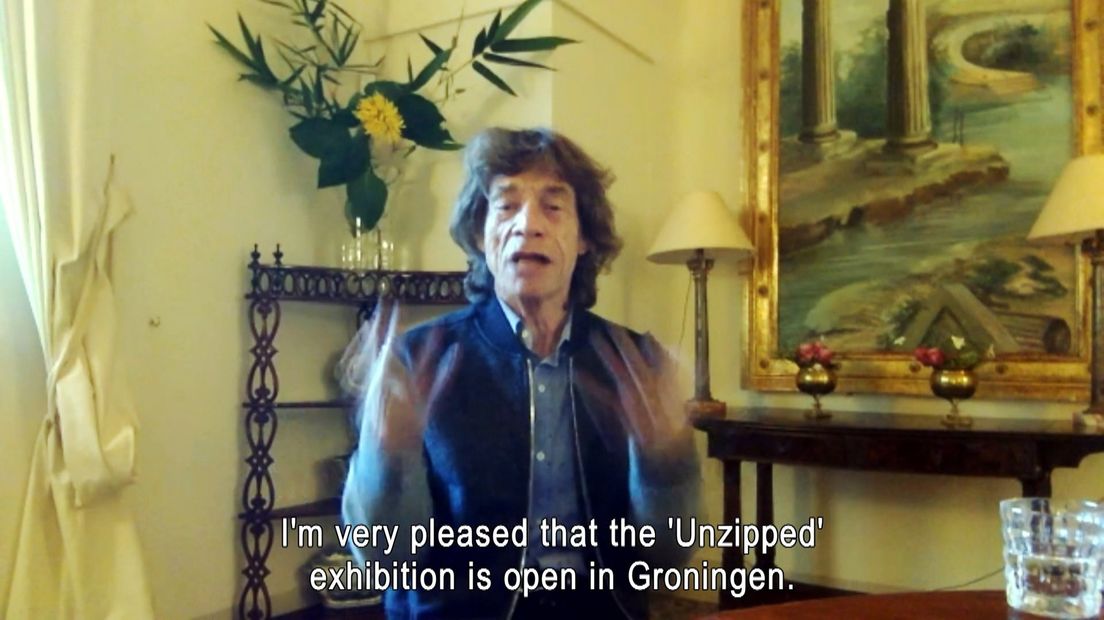 Mick Jagger opende de tentoonstelling Unzipped donderdagmiddag digitaal