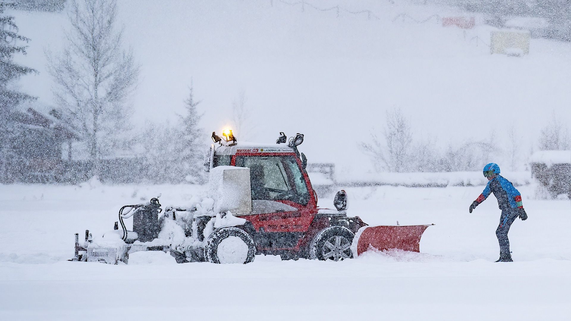 Veel sneeuw op de Weissensee