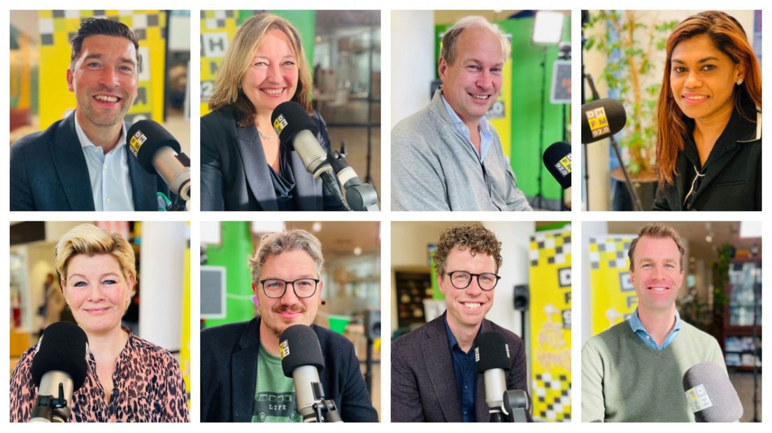 Robert van Asten (D66), Saskia Bruines (D66), Anne Mulder (VVD), Kavita Parbhudayal (VVD), Mariëlle Vavier (GroenLinks), Arjen Kapteijns (GroenLinks), Martijn Balster (PvdA) en Hilbert Bredemeijer (CDA).