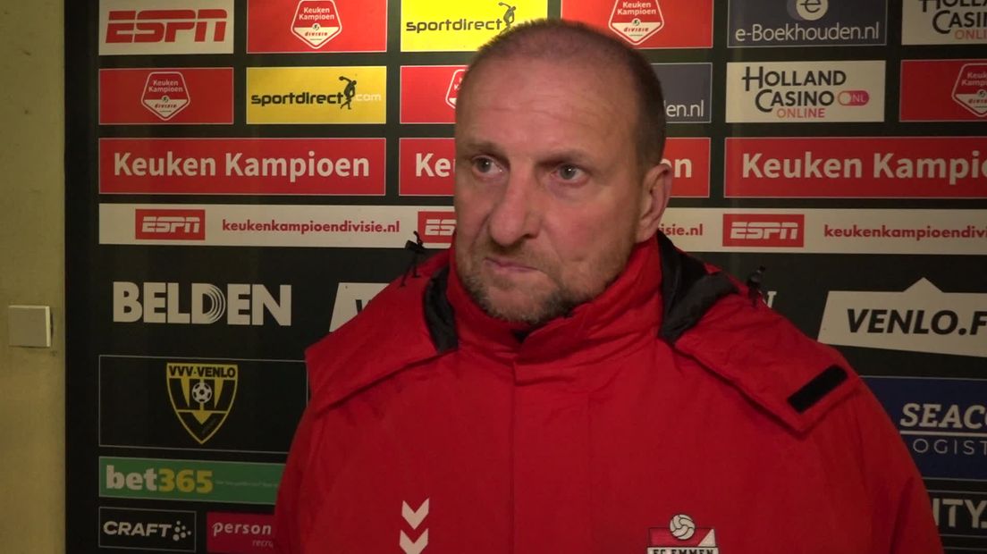 FC Emmen-trainer Alfons Arts over de driepunter tegen VVV-Venlo