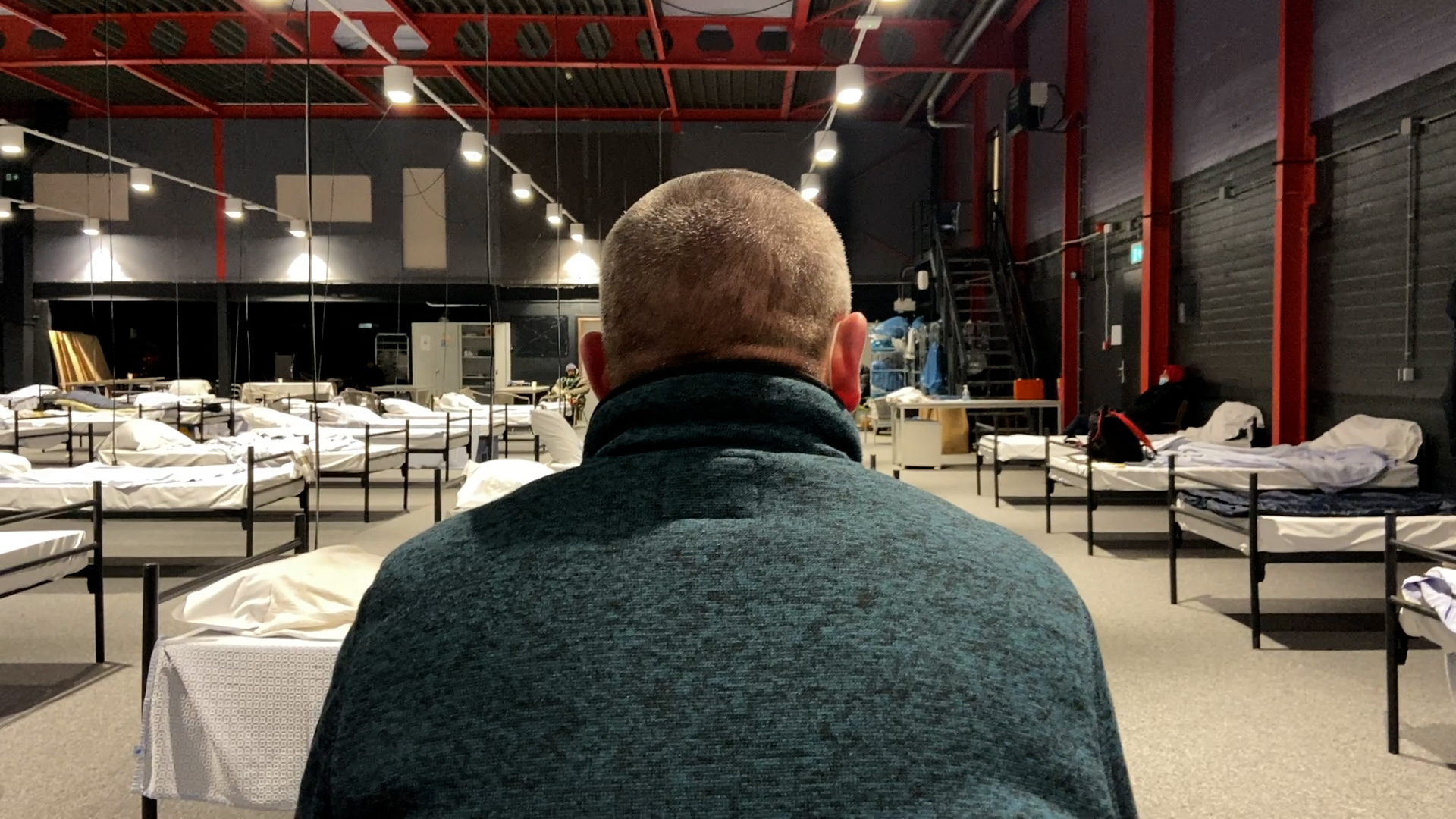 Een foto in de opvang, gemaakt in de winter van 2021.