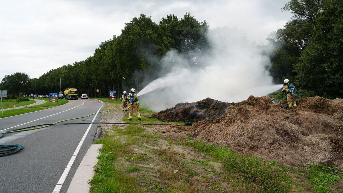 Brand op N371 bij Meppel, weg richting Havelte weer open