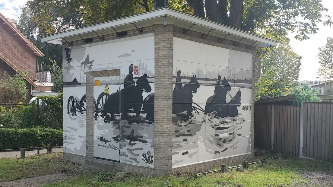 Daniël van de Haterd verwerkte een foto van Nederlandse soldaten op de Grebbelinie tot eigen werk.