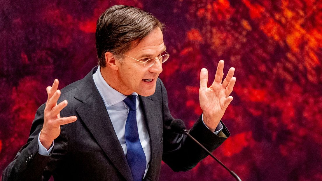 Demissionair premier Mark Rutte moest zich flink verdedigen in het debat