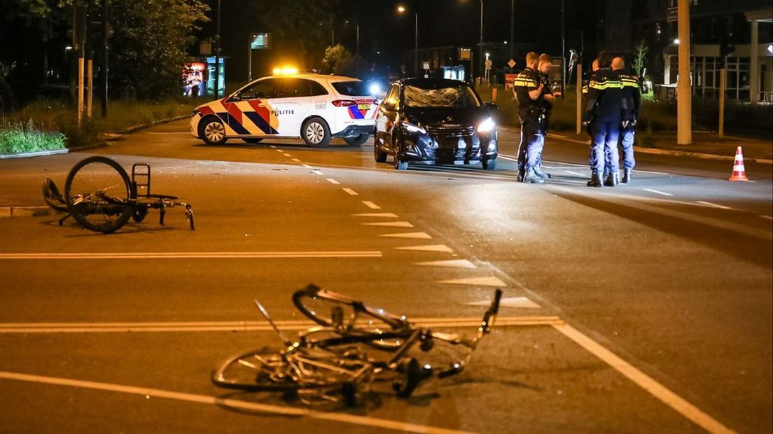 Politie op de plek van het ongeval