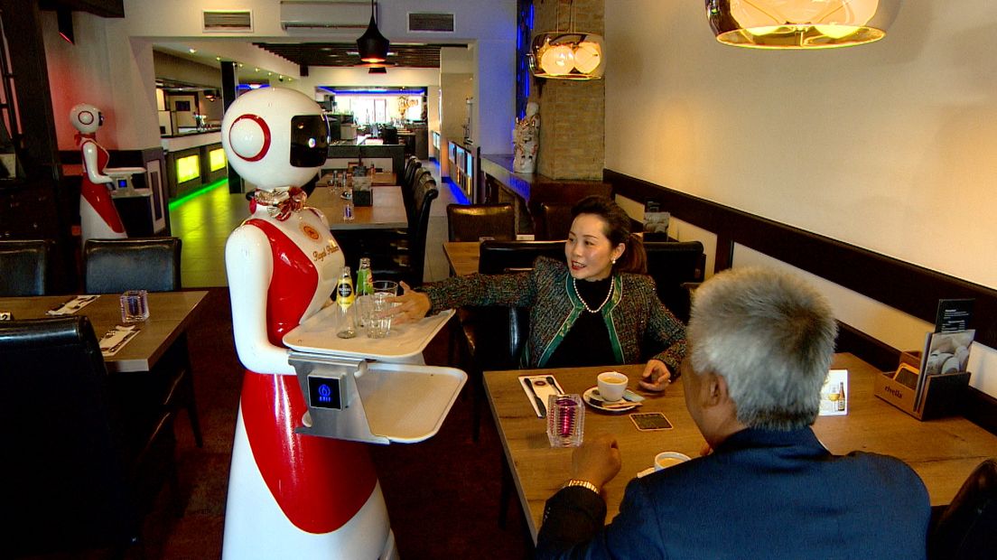 Zo ziet het eruit als de robot aan jouw tafel komt