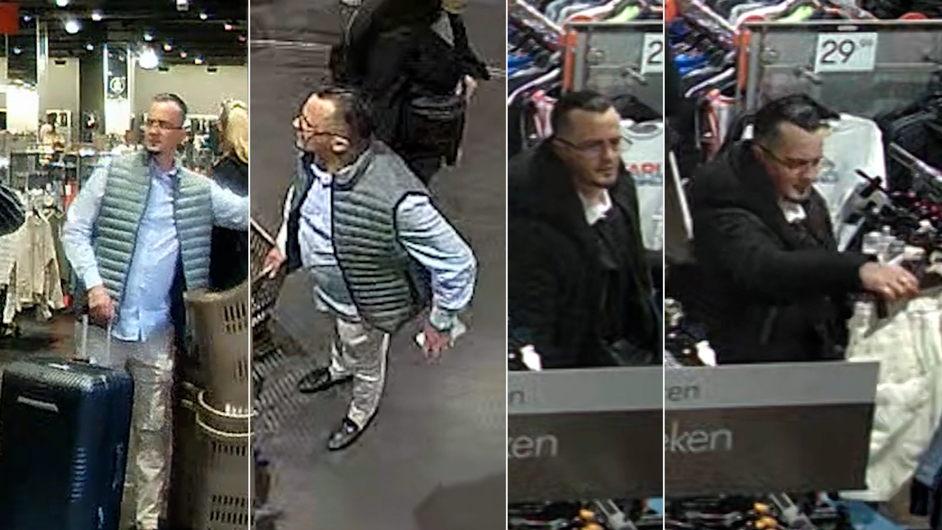 Winkeldief rolt koffer vol slipjes de winkel uit