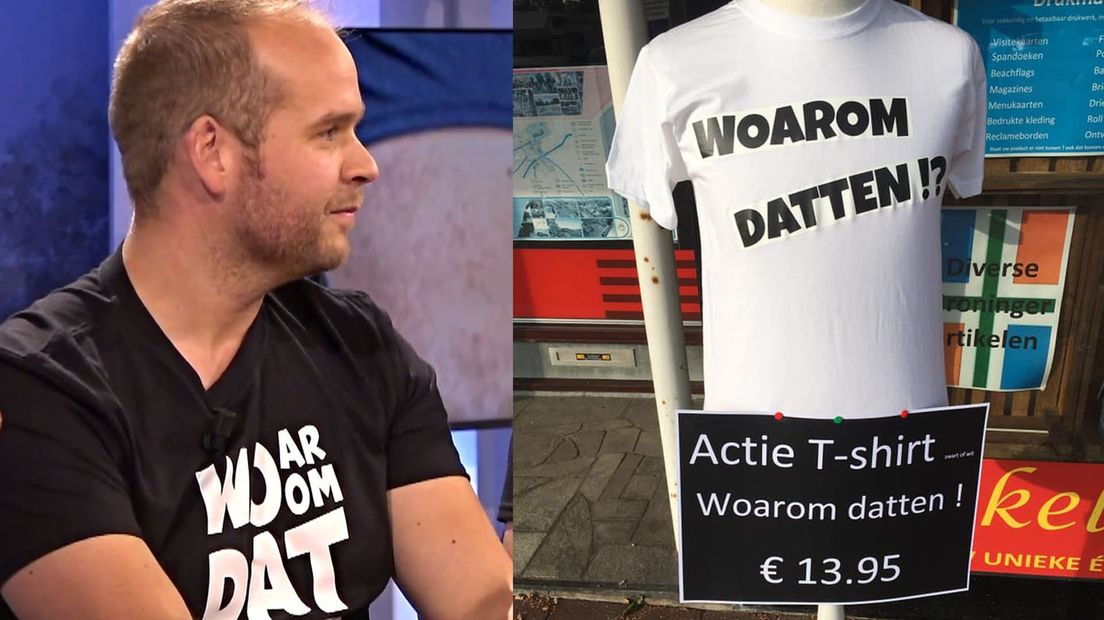 Links het originele shirt, rechts een kopie die online verkocht wordt