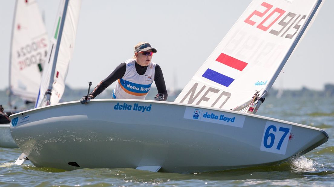 Daphhe van der Vaart bij de Medemblik Regatta.