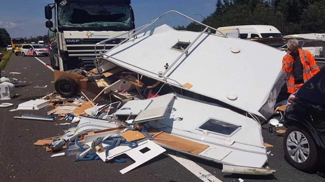 Een ongeluk op de A12 bij Arnhem, juni dit jaar.