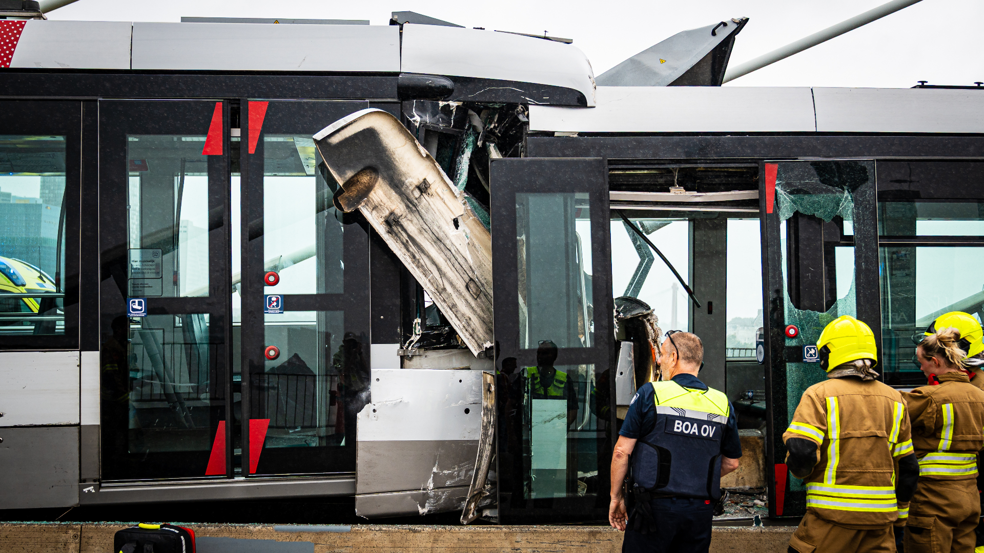 Ravage na de botsing.