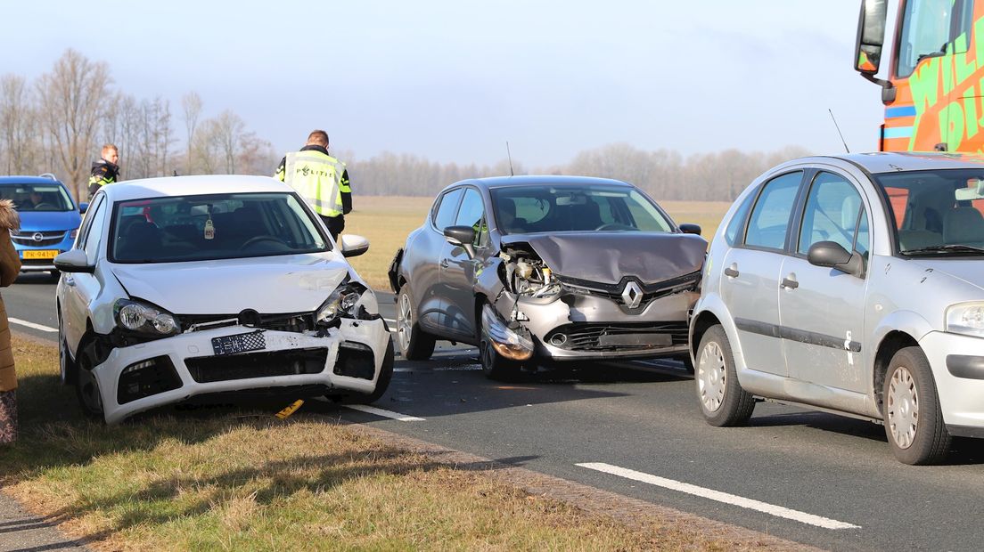 Auto's zwaar beschadigd