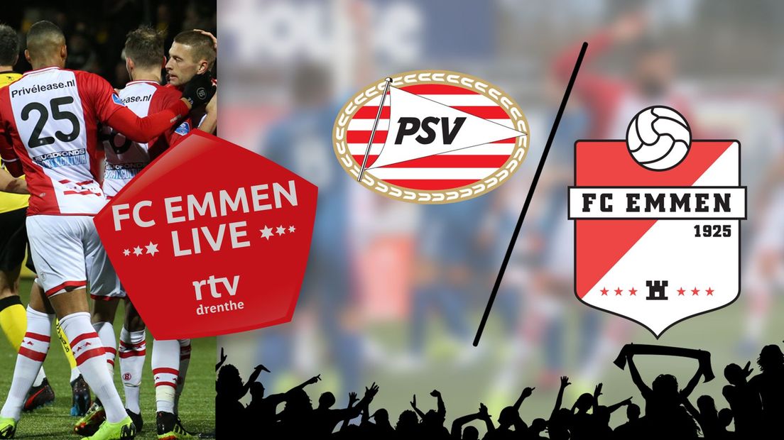 volg hier PSV - FC Emmen van minuut tot minuut (Rechten: RTV Drenthe)