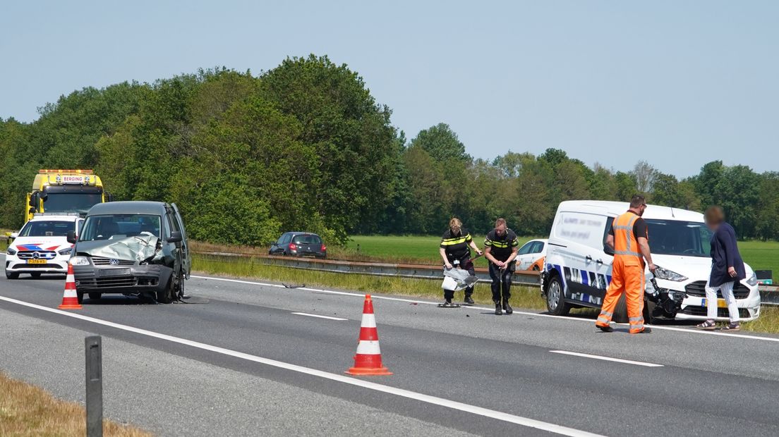 Het ongeluk op de A28 bij Ubbena