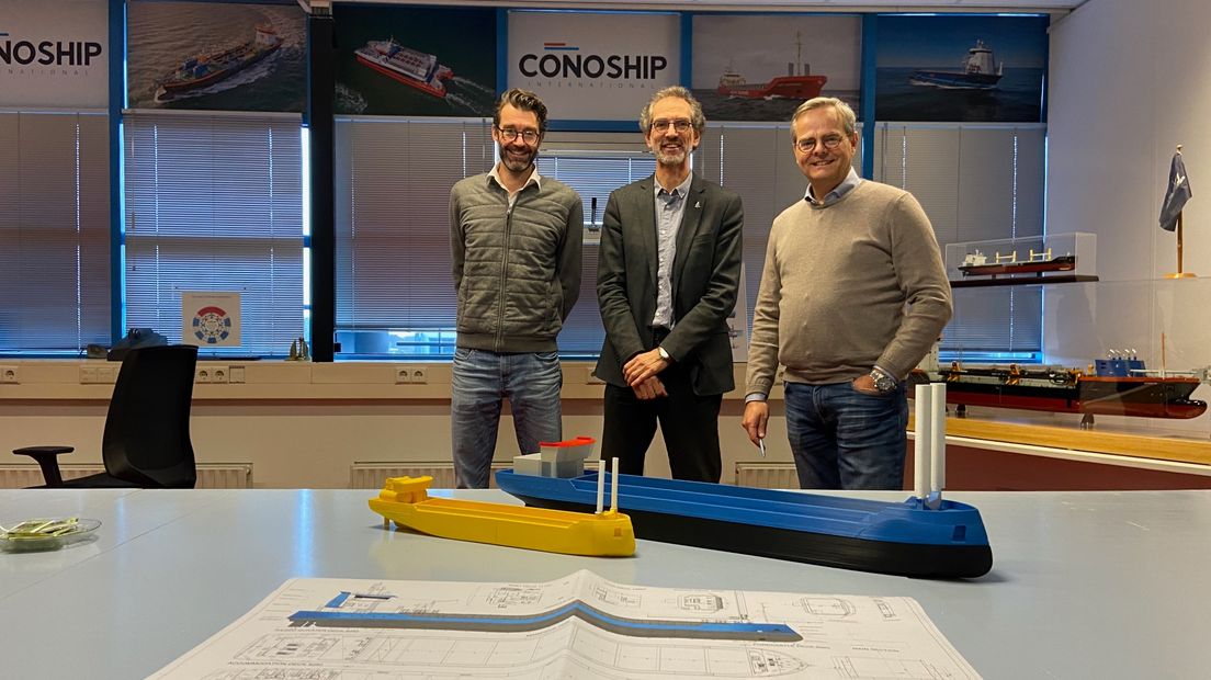 Conoship-directeuren Jan Jaap Nieuwenhuis, Guus van der Bles, Maarten Sickler (v.l.n.r)