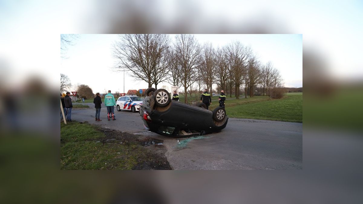 Flinke botsing met drugsrijder bij Puntpaal bij Drachtstercompagnie