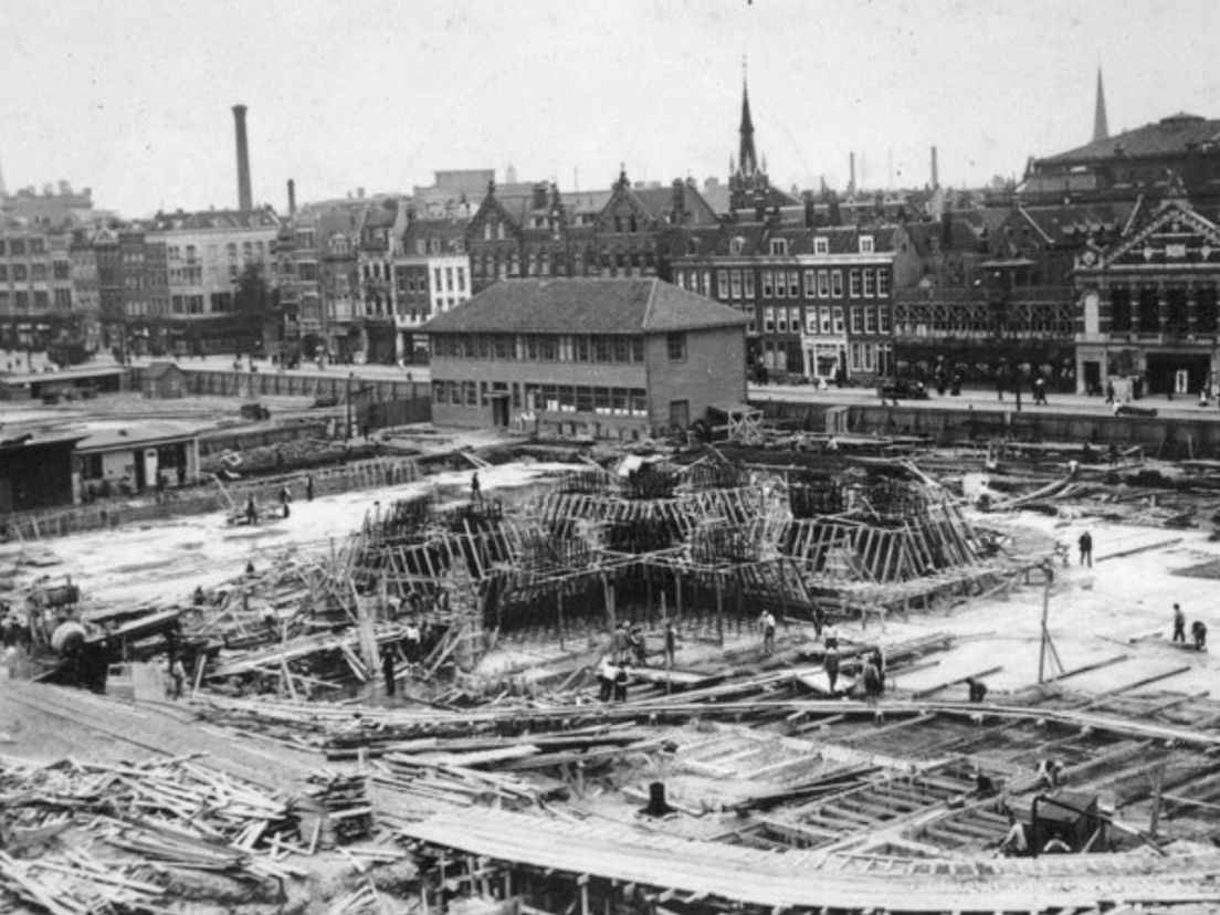 Bouwterrein in juli 1915. Bron: Stadsarchief Rotterdam