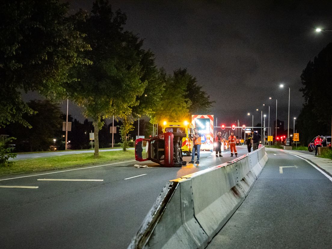 De Groene Kruisweg na het ongeluk.