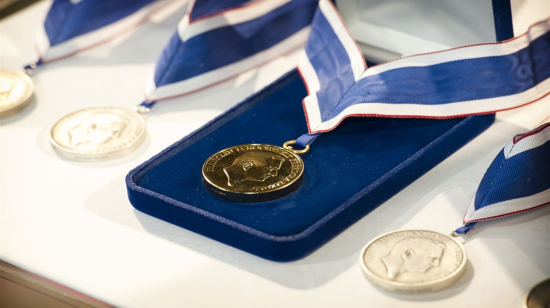 Medailles die horen bij de Four Freedom Awards