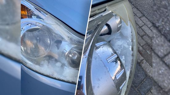 Koplamp van Helmoeds auto kapot door ijs: ‘Het moet van een vliegtuig zijn’