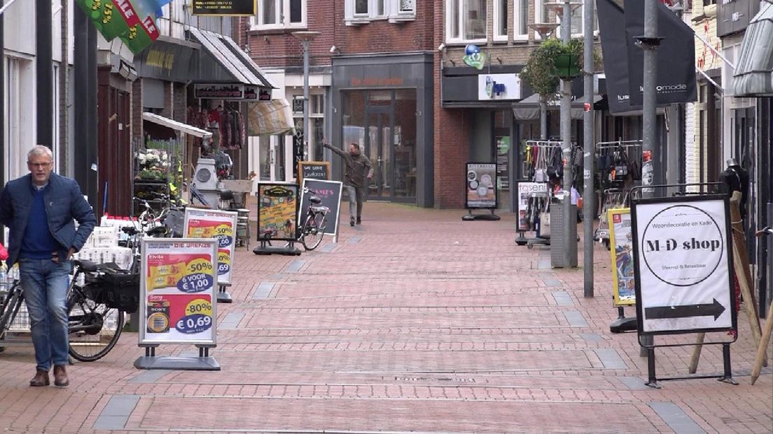 Het is deze dagen erg rustig in het centrum van Winschoten.