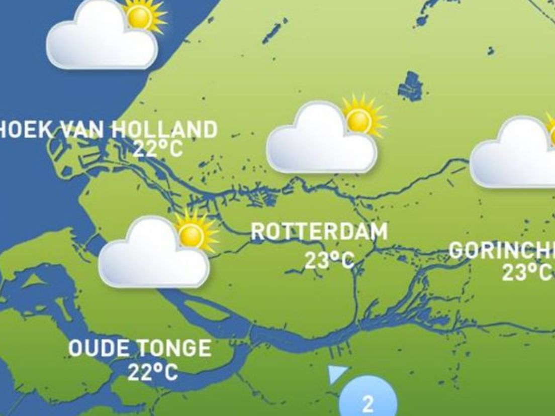 Het weerbeeld van woensdag 27 september.