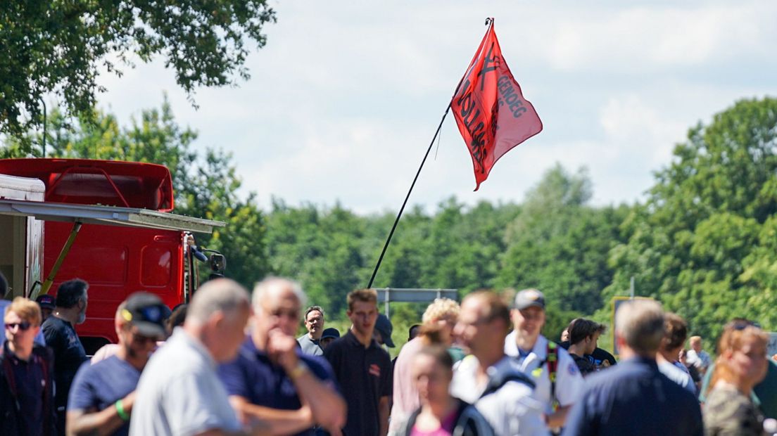 Actievoerende boeren bij Biltse Rading (Rechten: Kim Stellingwerf / RTV Drenthe)