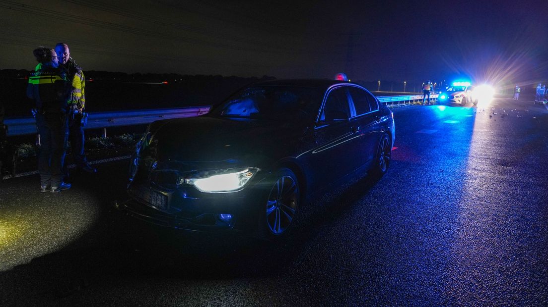 Hulpdiensten op de N34 bij Emmen-Noord