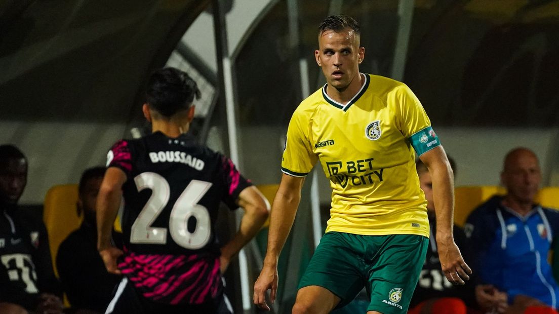 Mats Seuntjes als speler van Fortuna Sittard tegen FC Utrecht