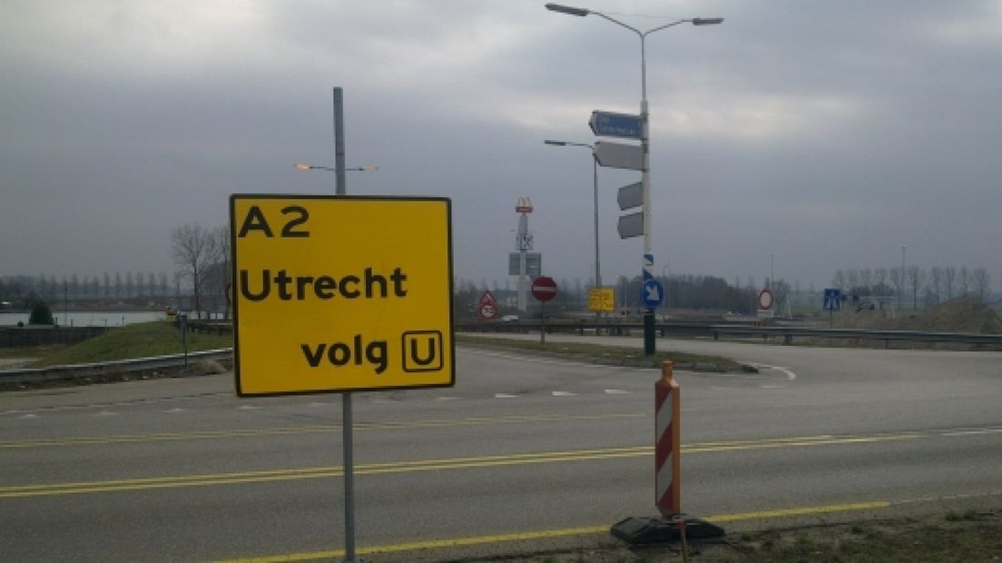 Oprit A2 bij Geldermalsen dicht