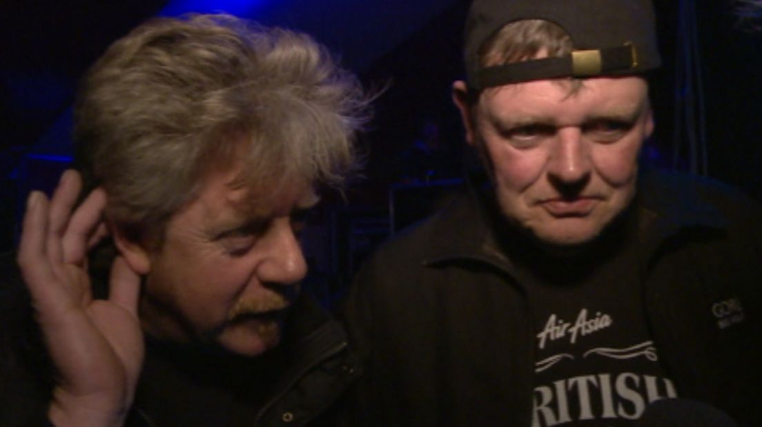 Oud-gitarist Kees Wondergem en zanger Johan van de Swaluw in betere tijden